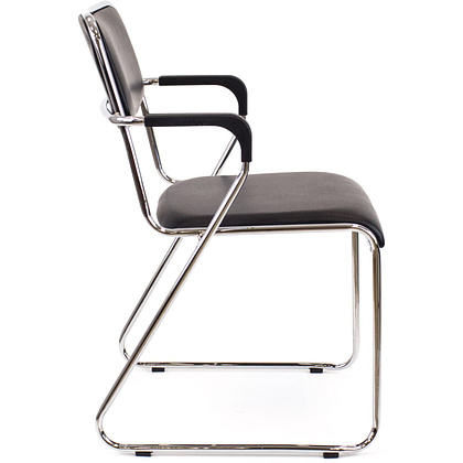 Стул для посетителей EVERPROF "Fix Plus", кожзам, металл, черный - 3