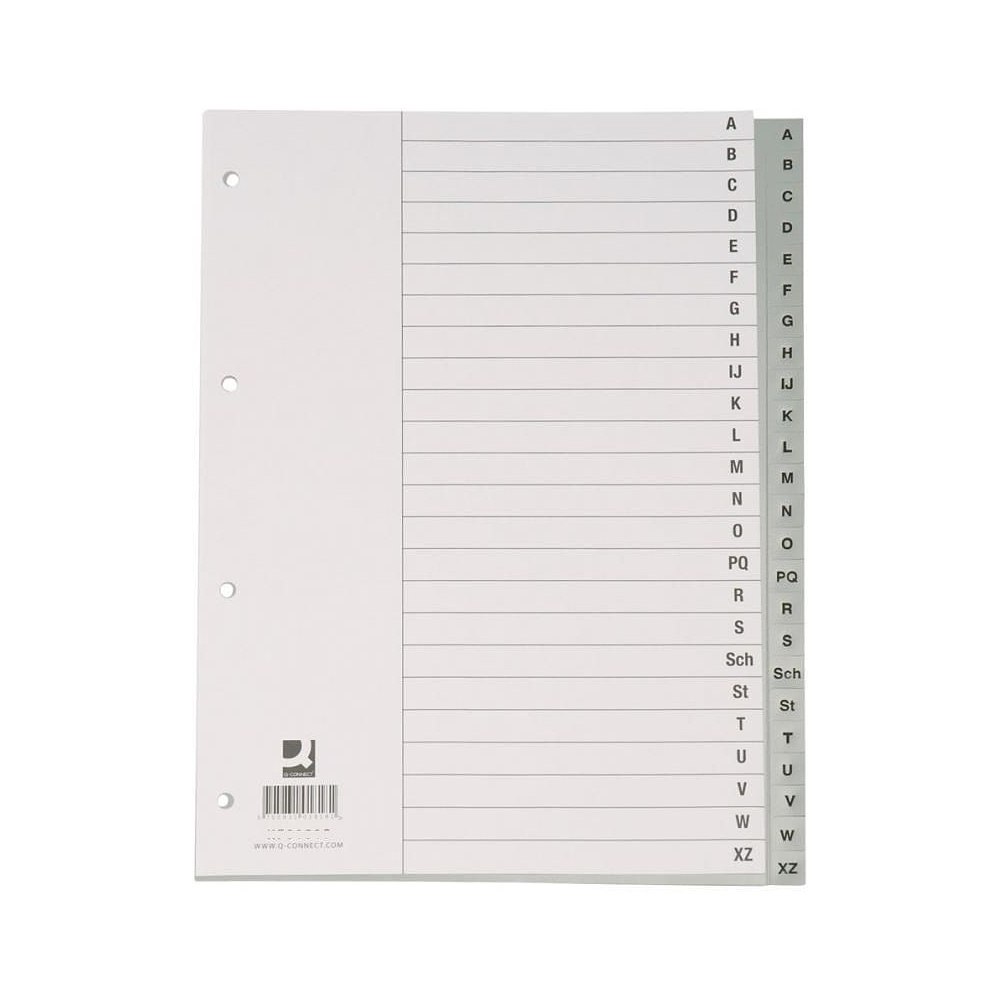 Разделитель алфавитный "Q-Connect", A4, серый