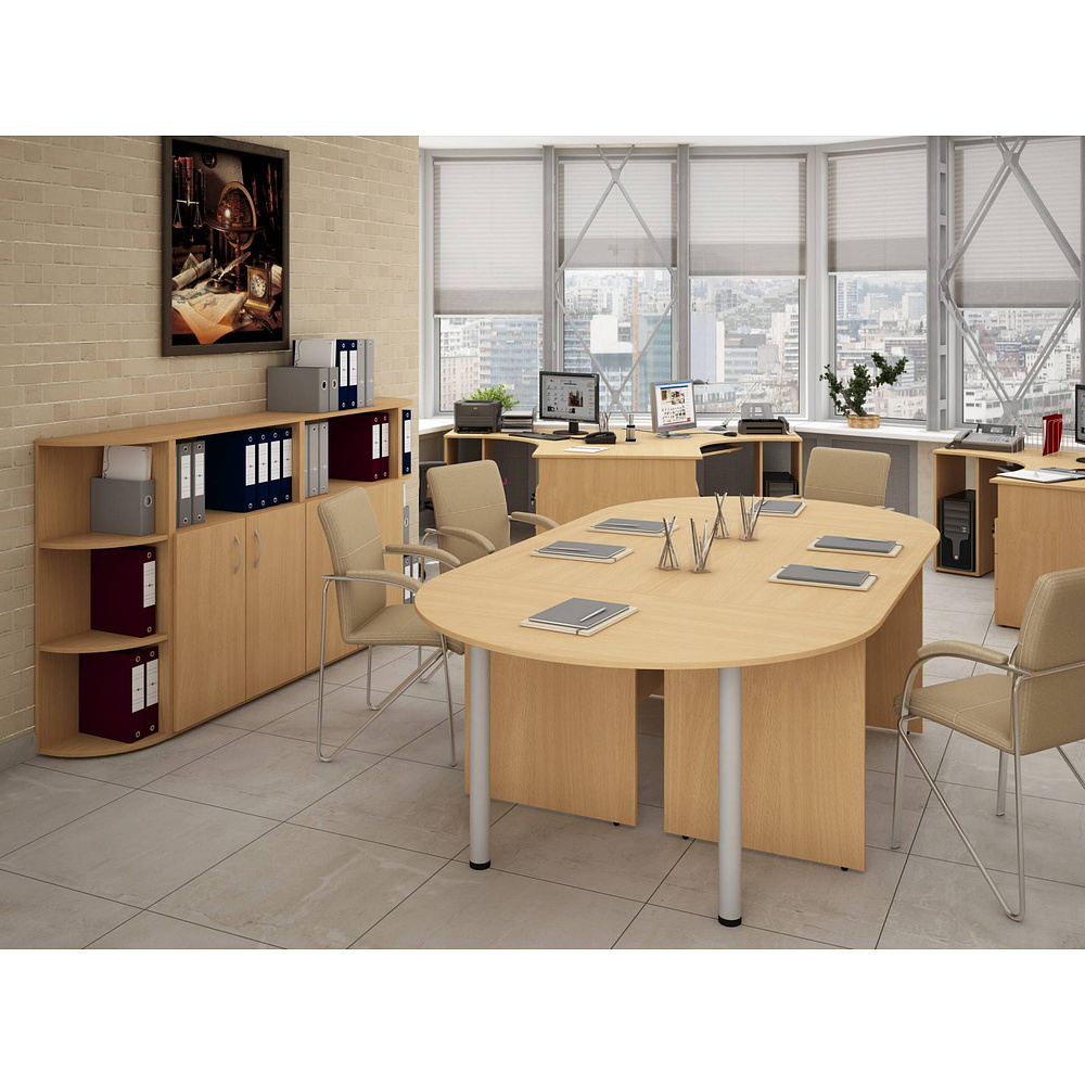 Коллекция Столица шкаф для документов С-213.523, 800х355х1147 мм, дуб сонома - 10