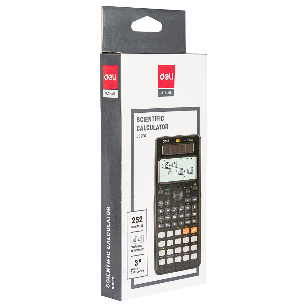 Калькулятор научный Deli Ultimate "D82ES", 12-разрядный, черный - 4