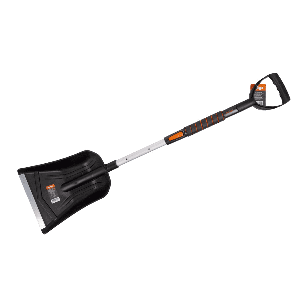 Лопата снеговая автомобильная телескопическая Amigo, 255x300, рукоятка 850-1040, черная - 2