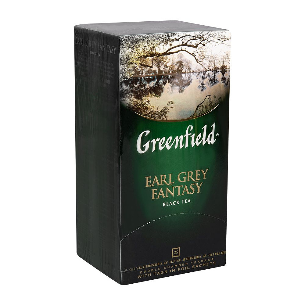 Чай "Greenfield" Earl Grey Fantasy, 25 пакетиков x2 г, черный