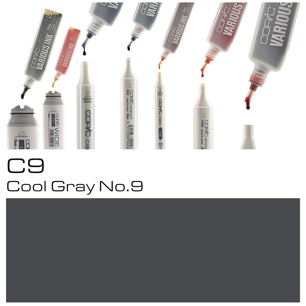 Чернила для заправки маркеров "Copic", C-9 холодный серый №9 - 2