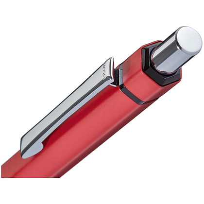 Ручка шариковая автоматическая "Six", 1.0 мм, красный, серебристый, стерж. синий - 3