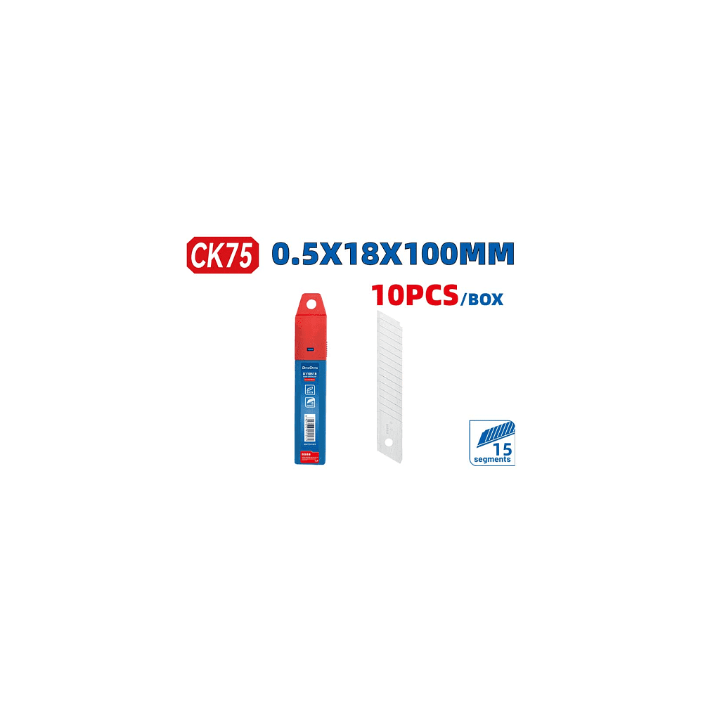 Лезвие для строительного ножа DongCheng D110518 18 мм, 10 шт - 2