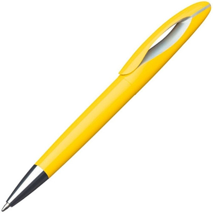 Ручка шариковая автоматическая "Fairfield", 0.5 мм, желтый, стерж. синий