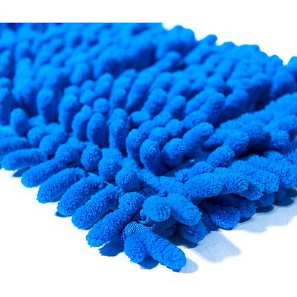 Насадка для плоской швабры 42х14 см, шенилл, на резинке, синий - 6