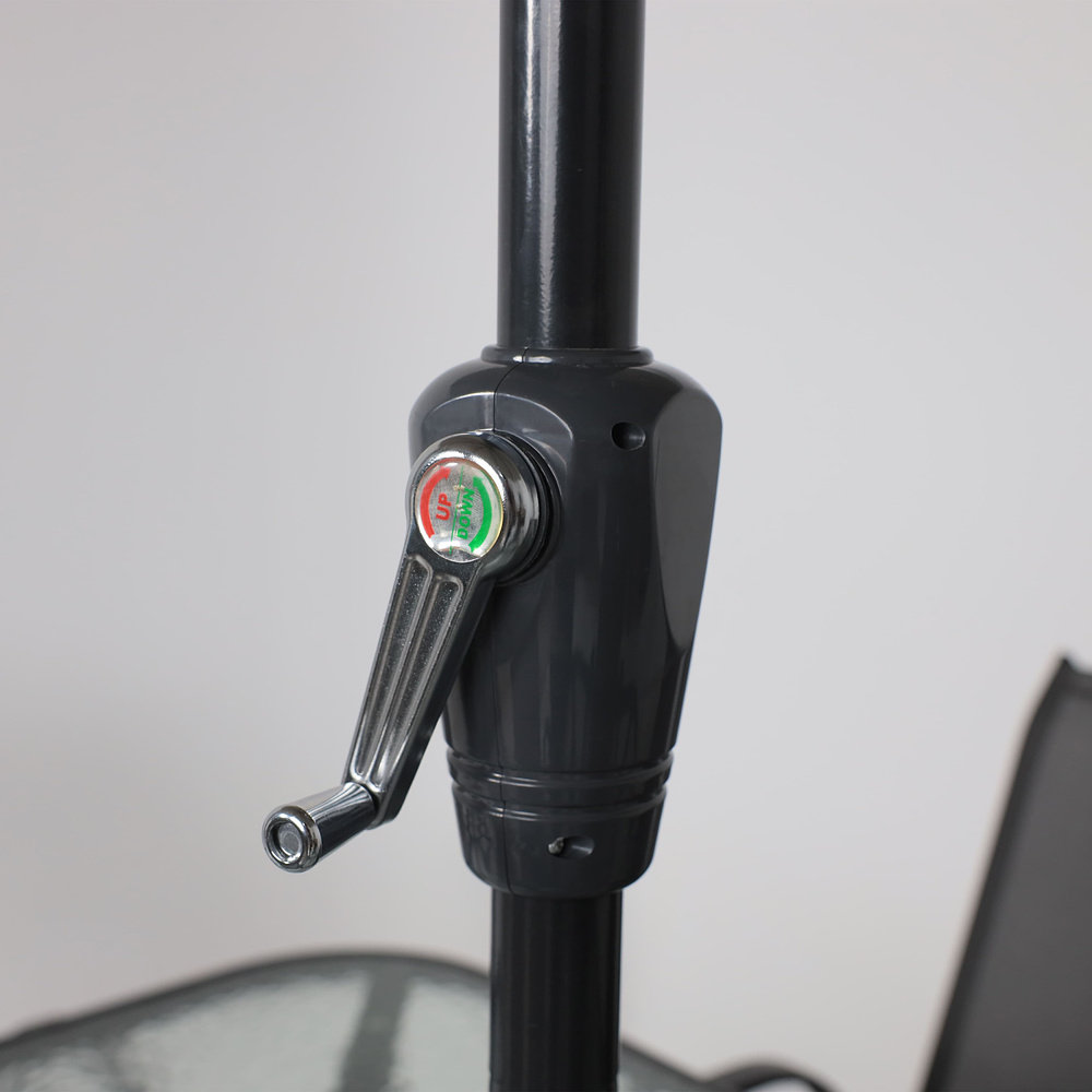 Комплект мебели садовой AksHome SUNBEAM (стол 1 шт, 6 кресел, зонт 1 шт), серый, черный - 23