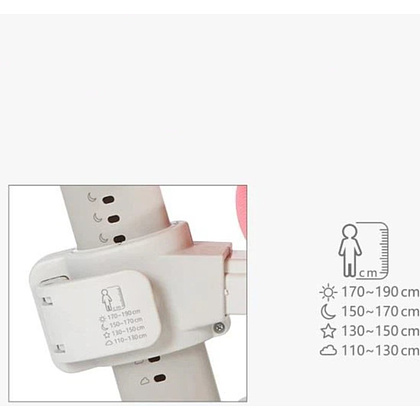 Кресло детское Ergosmart Gulliver, ткань, пластик, корпус белый, с чехлом салатовым, серый - 6