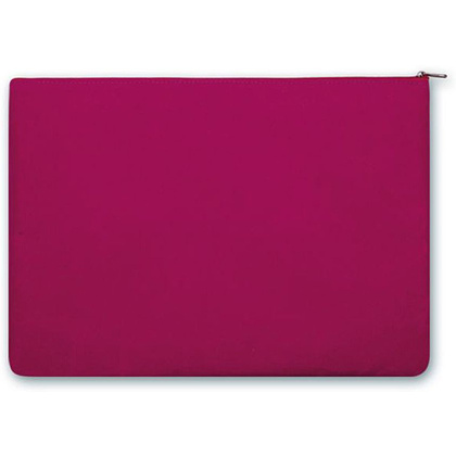 Папка-конверт для школьных тетрадей "Цветные полоски", А4, на молнии, кожзаменитель, розовый, черный - 2