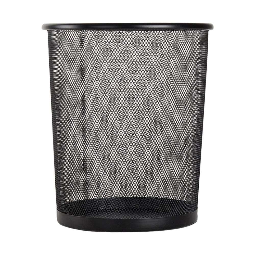 Урна для бумаг "Deli", 10 л, металл, сетка, черный