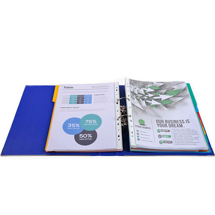 Папка-регистратор "Exacompta", A4, 50 мм, ПВХ, синий - 3