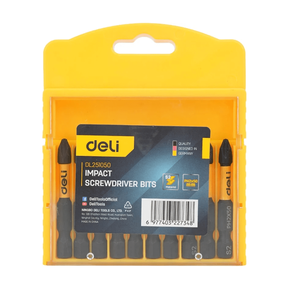 Бита Deli YS EDL251050, ударная, 10 шт., PH2 x 50 мм - 13