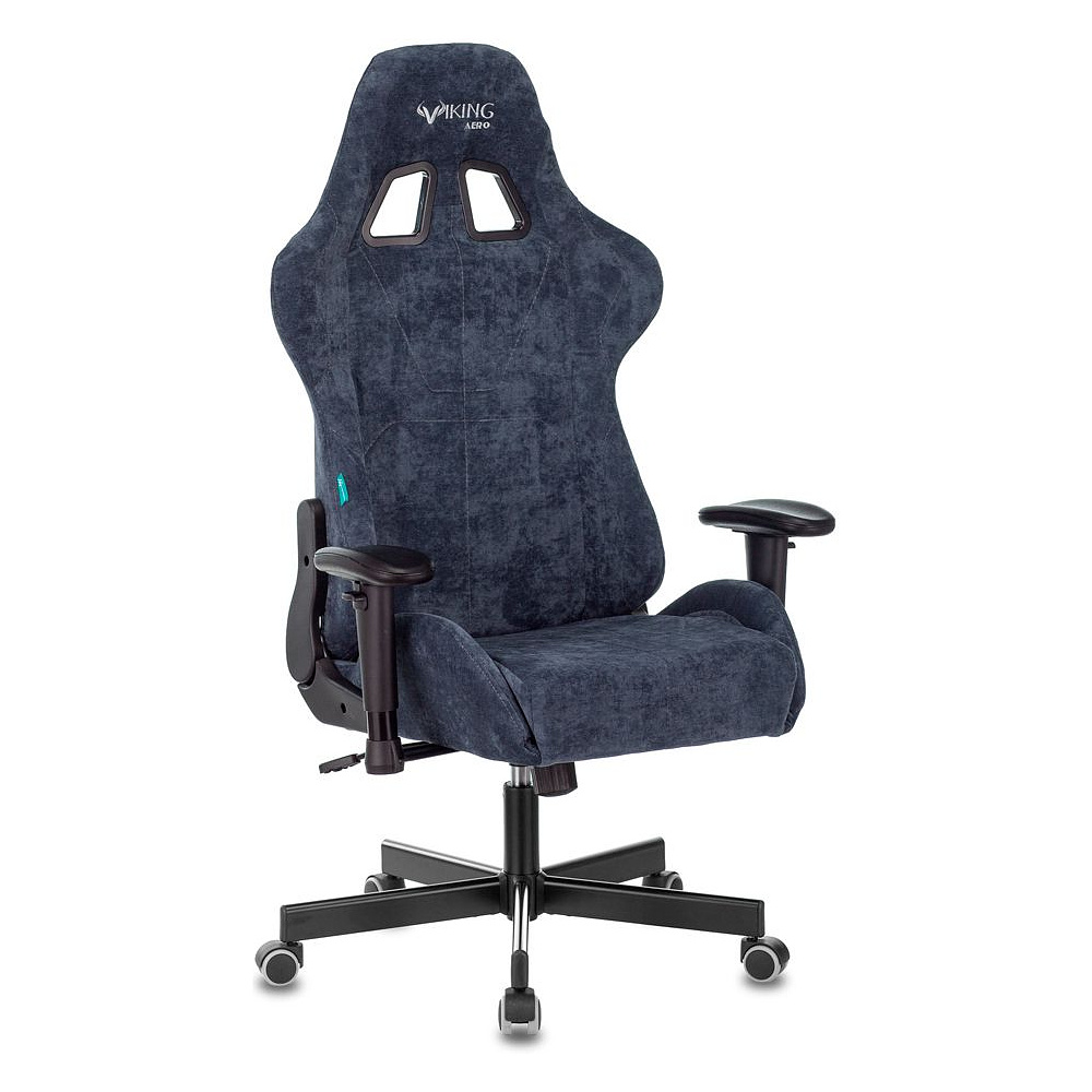 Кресло игровое Zombie "VIKING KNIGHT Fabric", ткань, металл, синий - 9