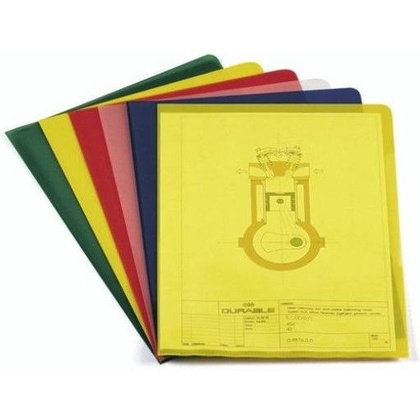 Папка-уголок "Durable", A4, 120 мк, пластик, синий - 2