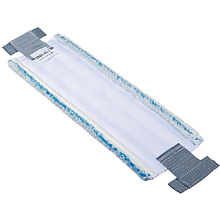 Насадка для плоской швабры 40х11 см, микроволокно, с полосами скольжения, язык T