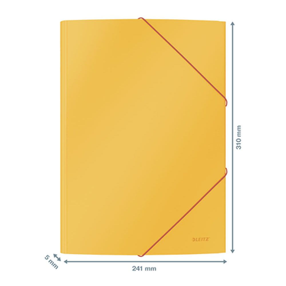 Папка на резинках "Leitz Cosy", А4, 31 мм, картон, желтый - 3