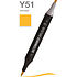 Маркер перманентный двусторонний "Sketchmarker Brush", Y51 желтый