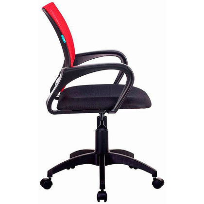 Кресло для персонала Бюрократ "CH-695NLT", ткань, пластик, красный, черный - 3