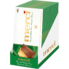 Конфеты "Merci", 100 г, с дробленым лесным орехом и миндалем