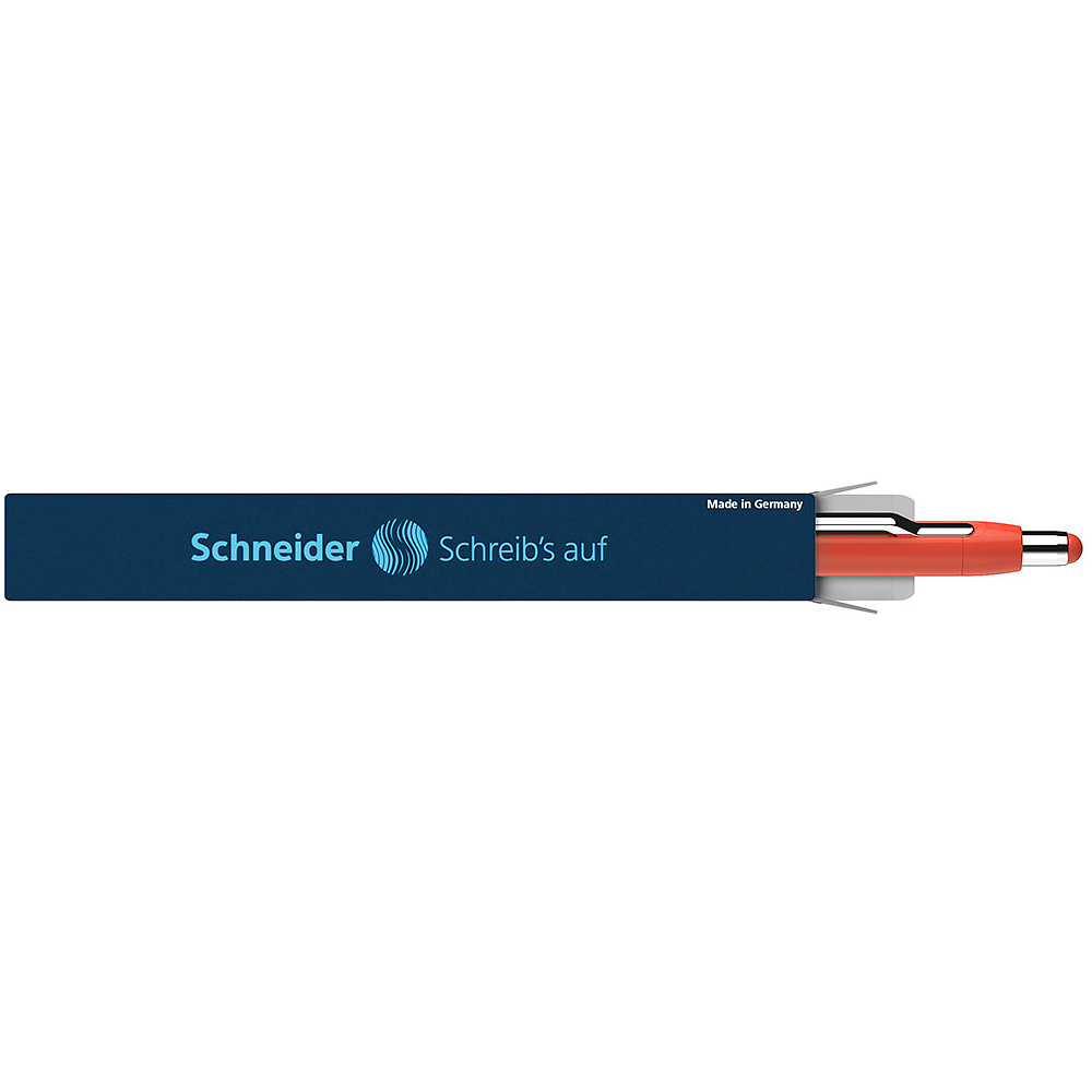 Ручка шариковая автоматическая "Schneider Epsilon", оранжевый, стерж. синий - 4