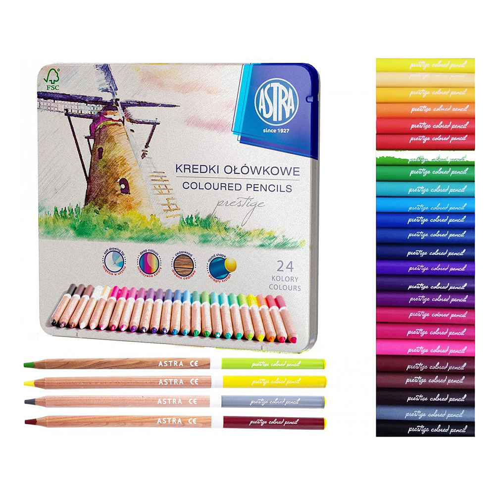 Набор цветных карандашей "Prestige", 24 цвета - 2