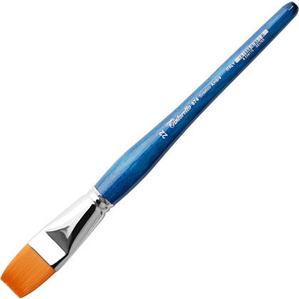 Кисть для рисования "Tintoretto Amber", синтетика, плоская, №22