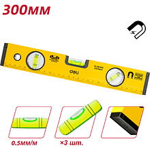 Уровень "Deli" 300 мм, пузырьковый