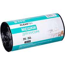 Мешки для мусора ПНД Cleanton, 10 мкм, 35 л, 50 шт/упак