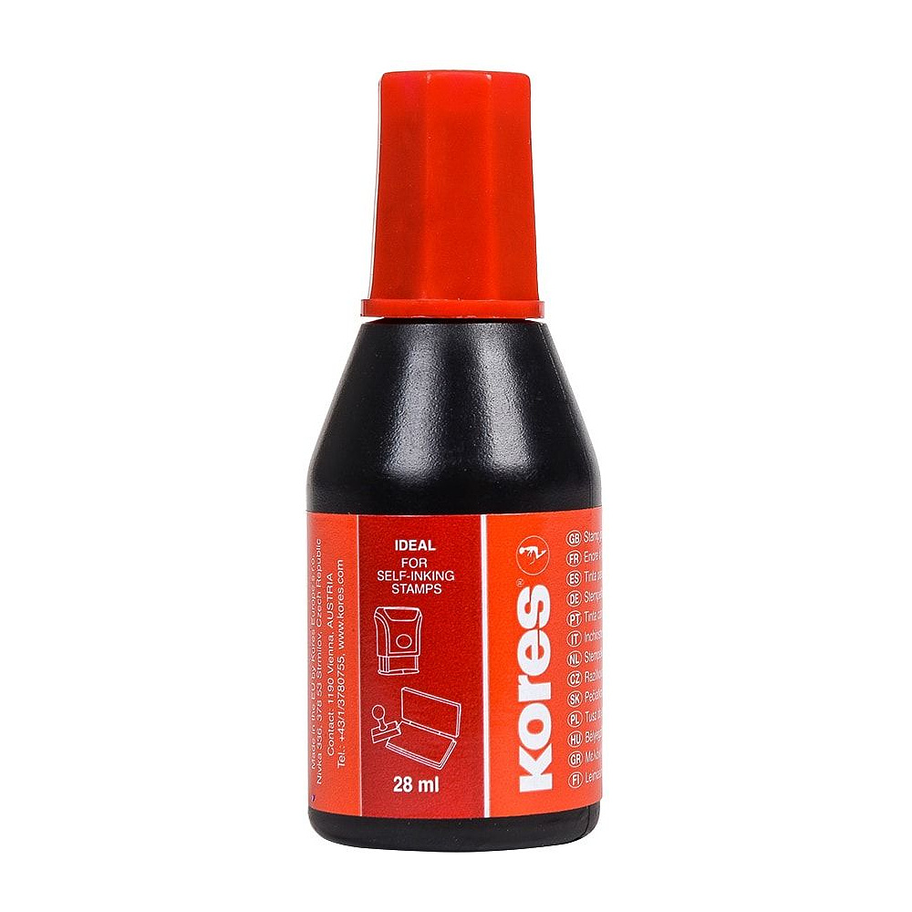 Краска штемпельная, 28 мл, красный