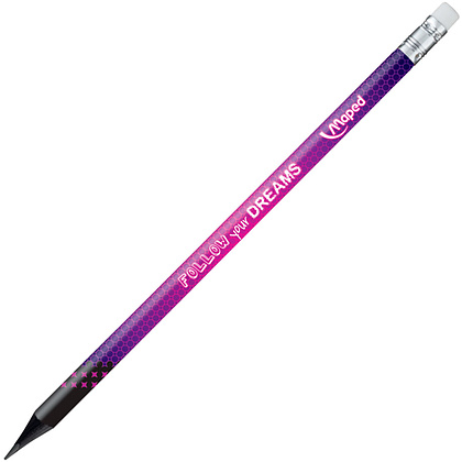 Карандаш простой Maped "Energy", HB, с ластиком, ассорти - 4