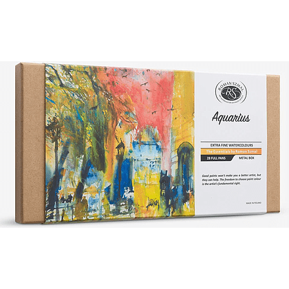 Набор акварельных красок "Aquarius. The Essentials", 28 цветов, кюветы - 2