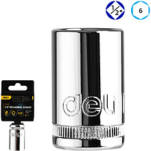 Головка торцевая шестигранная Deli YS EDQ4017 1/2", 17 мм, серебристый