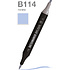 Маркер перманентный двусторонний "Sketchmarker Brush", B114 сапфир