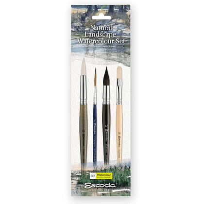 Набор кистей "Escoda. Natural landscape watercolor set", набор 4 шт