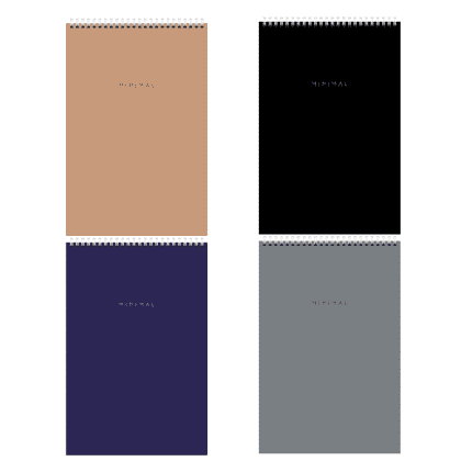 Блокнот "Minimal Classic", А4, 80 листов, в клетку, ассорти