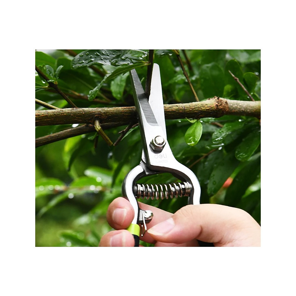 Ножницы садовые Deli GS EDL580123, 200 мм., черный, зеленый - 3