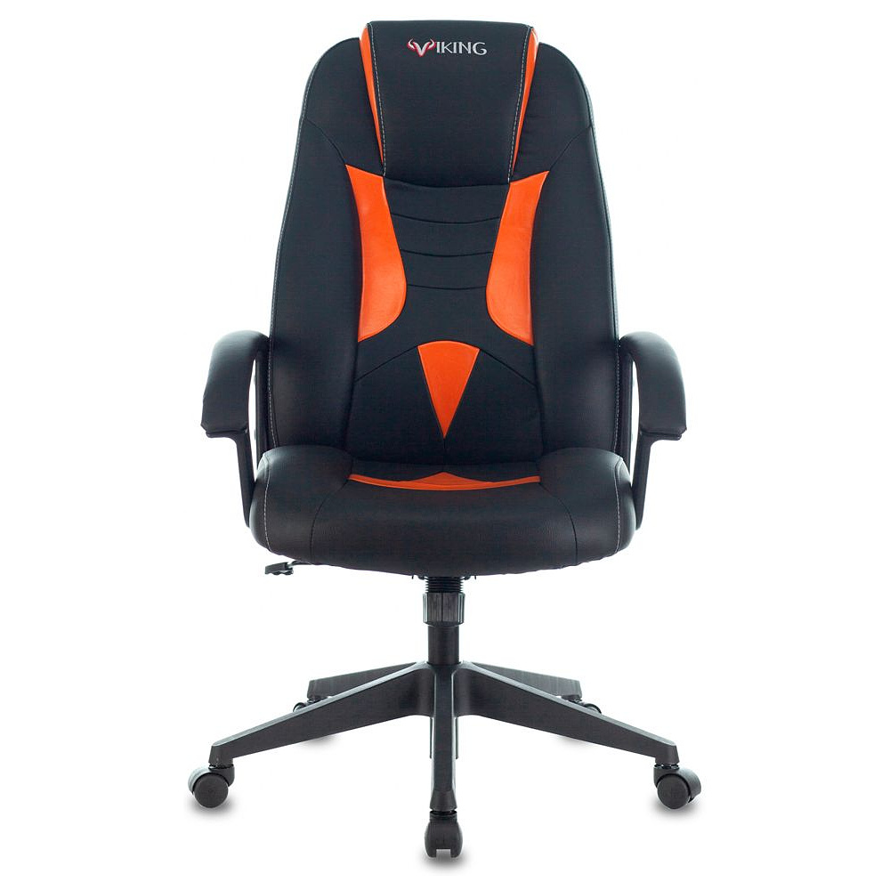 Кресло игровое Бюрократ "Zombie 8", экокожа, пластик, черный, оранжевый - 2