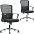 Кресло для персонала SitZone U-069B, сетка, ткань, черный, 2 шт/упак, -30%