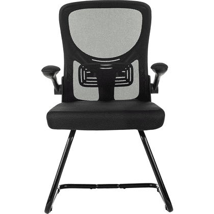 Кресло на полозьях Бюрократ "MC-109", сетка, ткань, металл черный, черный - 2