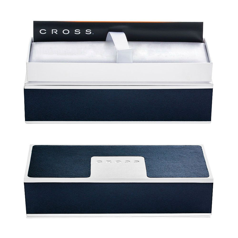Ручка шариковая автоматическая "Cross Bailey Blue Lacquer", 0.7 мм, синий, серебристый, стерж. черный - 4