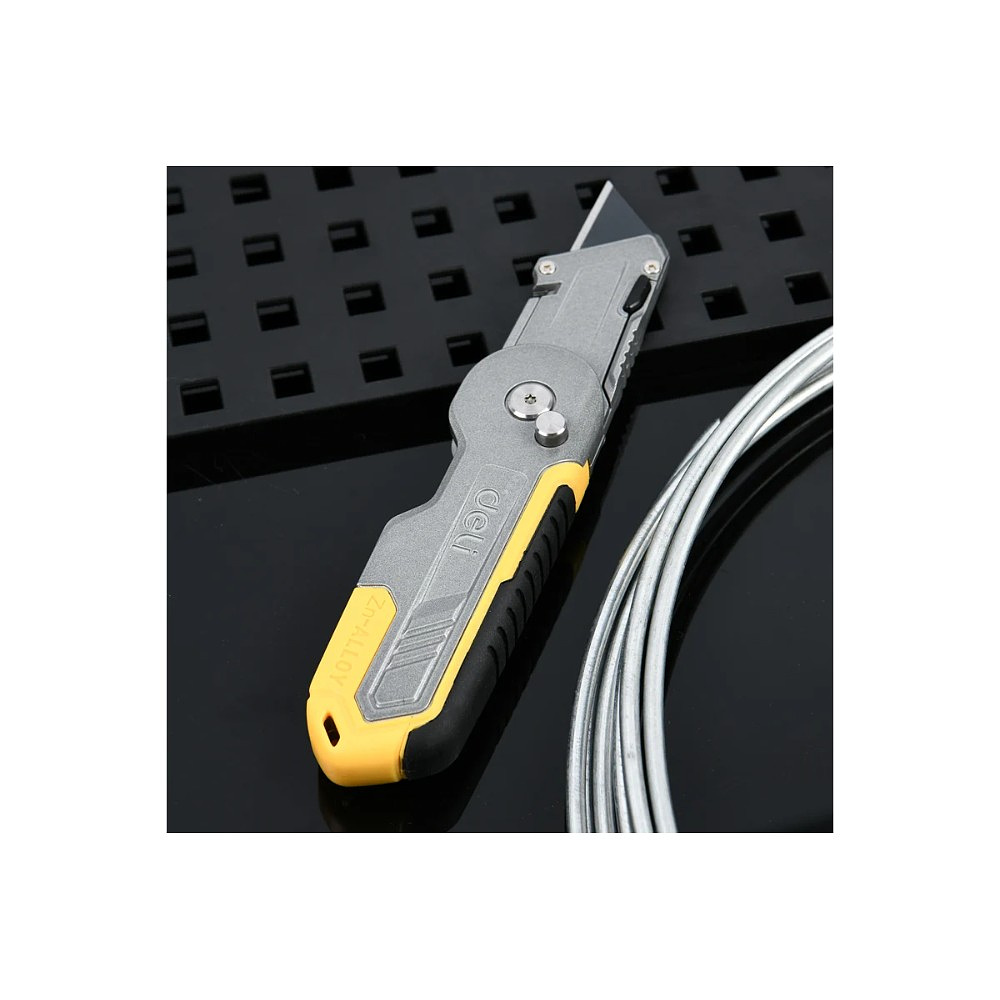 Нож строительный Deli YS EDL007Z, 19 мм, складной, трапеция - 4