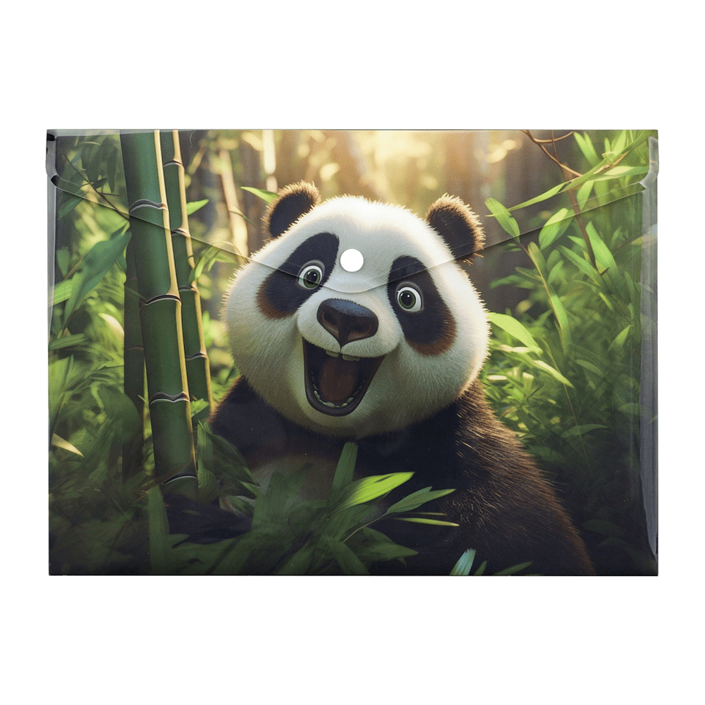 Папка-конверт на кнопке "Panda", A4, разноцветный