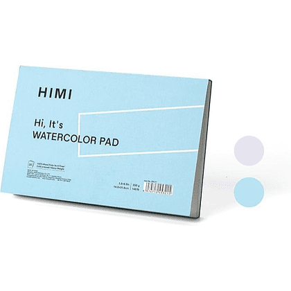 Блок-склейка бумаги для акварели "Himi", 14х21,5 см, 300 г/м2, 20 листов, голубой - 2