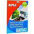 Гарантийные белые этикетки из полиэстера "Apli Security", 45.7x21.2 мм, 10 листов, 48 шт, белый