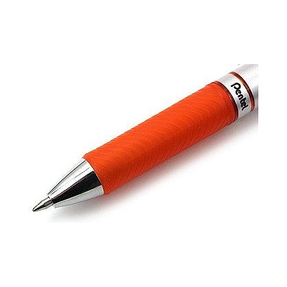 Ручка-роллер "Energel BL77", 0.7 мм, серебристый, оранжевый, стерж. оранжевый - 2