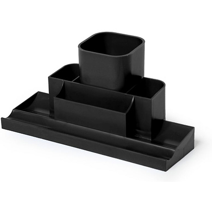 Подставка для канцелярских мелочей "Башня", 160x100x140 мм, черный