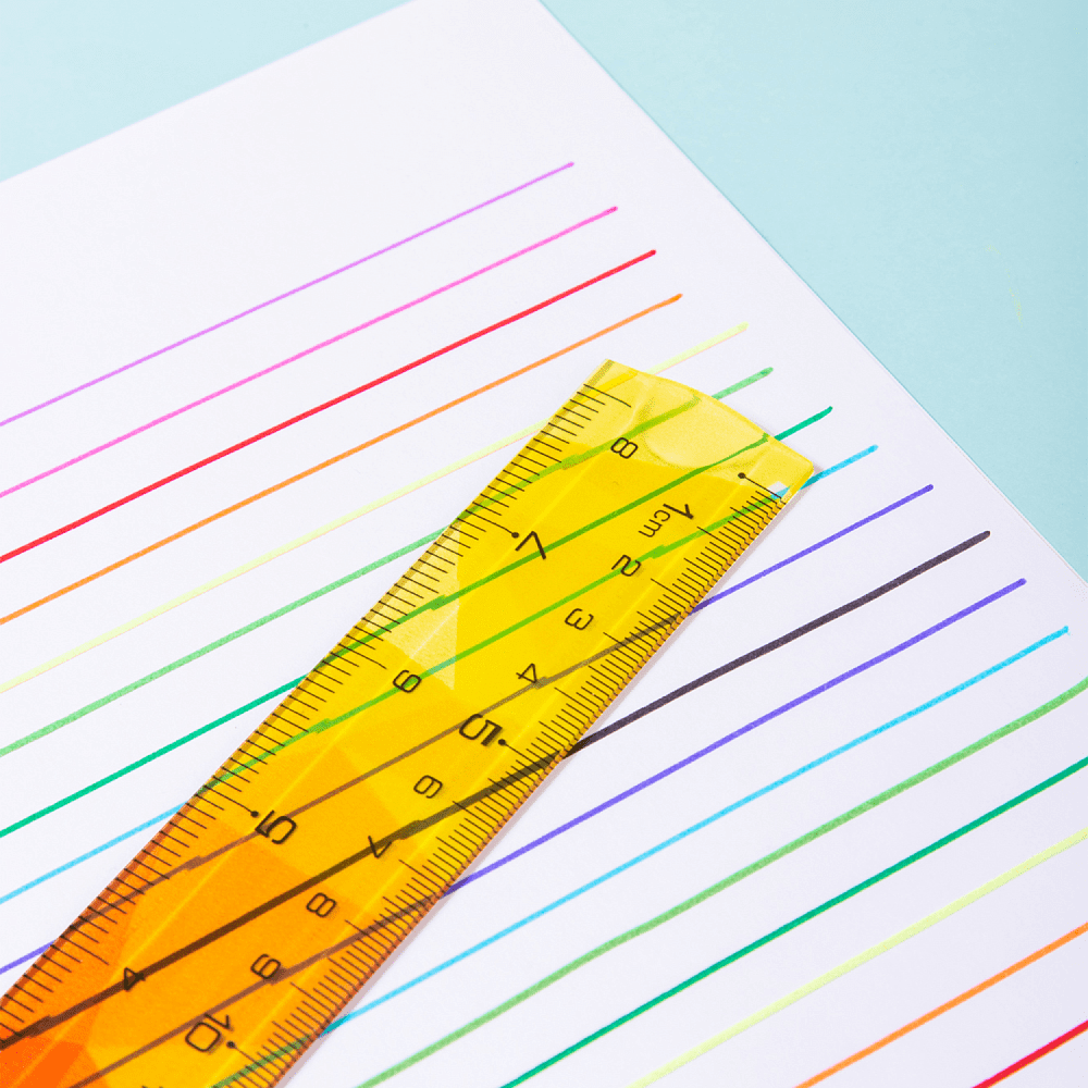 Линейка "Deli", 20 см, прозрачный, ассорти - 3