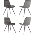Стул Бюрократ "CH-K2_4", ткань, темно-серый, металл, комплект 4 штуки