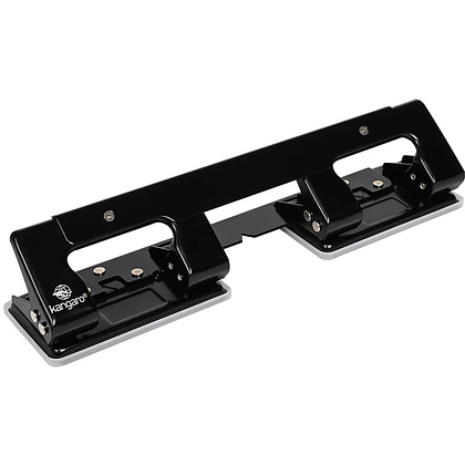 Дырокол Kangaro "4 отверстия", 12 листов, черный